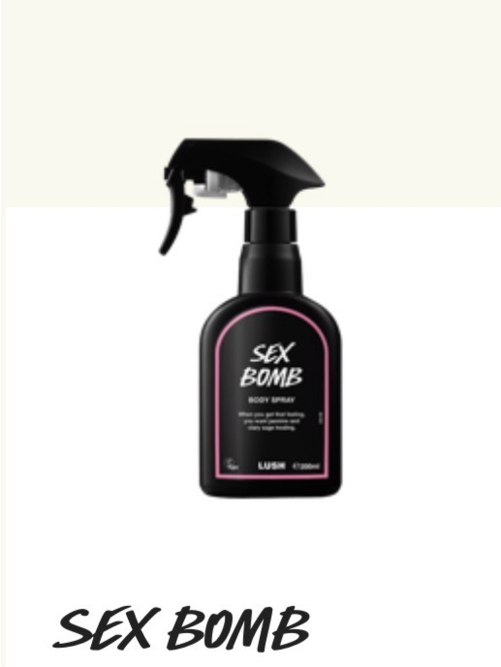 Lush Sex Bomb Body Spray - Black with Pink Trim